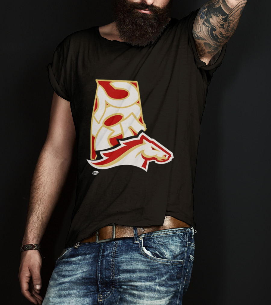 Arkansas Razorbacks Map Logo With Horsehead T-Shirt