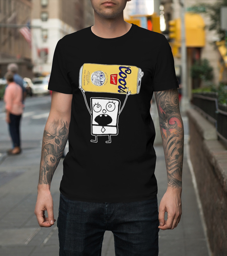 Coors Banquet Blocky Comic 355mL 5 Alc Vol Golden Colorado ESTD 1873 Refreshing T-Shirt