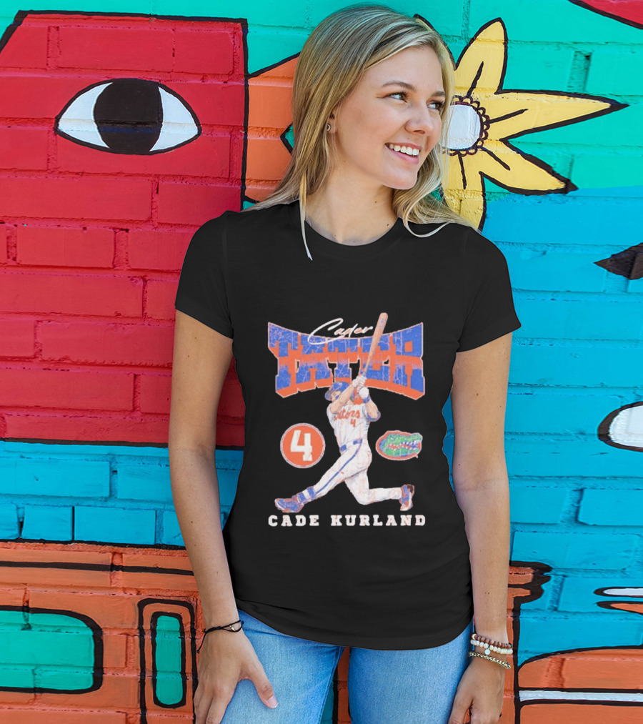 Cader Tater Florida Gators Cade Kurland Number 4 Baseball T-Shirt
