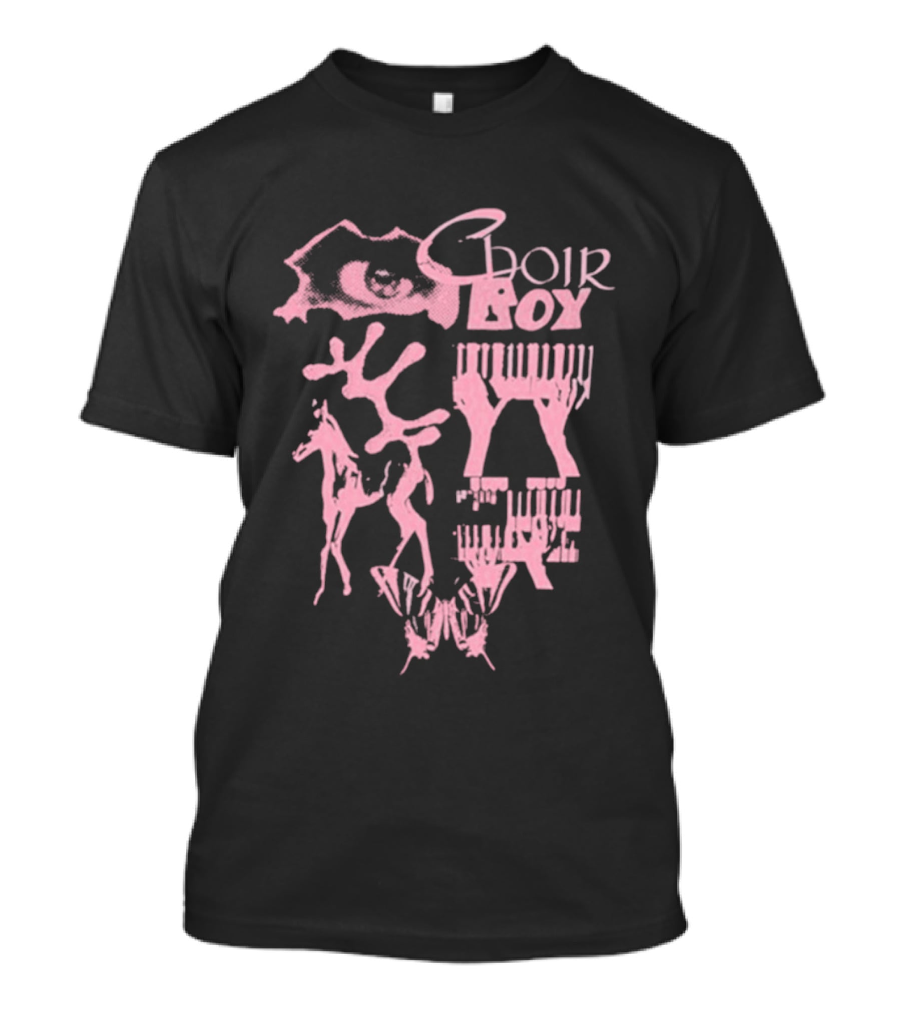 Choir Boy Collage Pink Abstract Elements And Animal Figures T-Shirt
