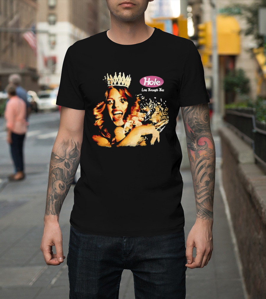 Courtney Love Hole Live Through This 1994 Alternative Rock Album Cover T-Shirt