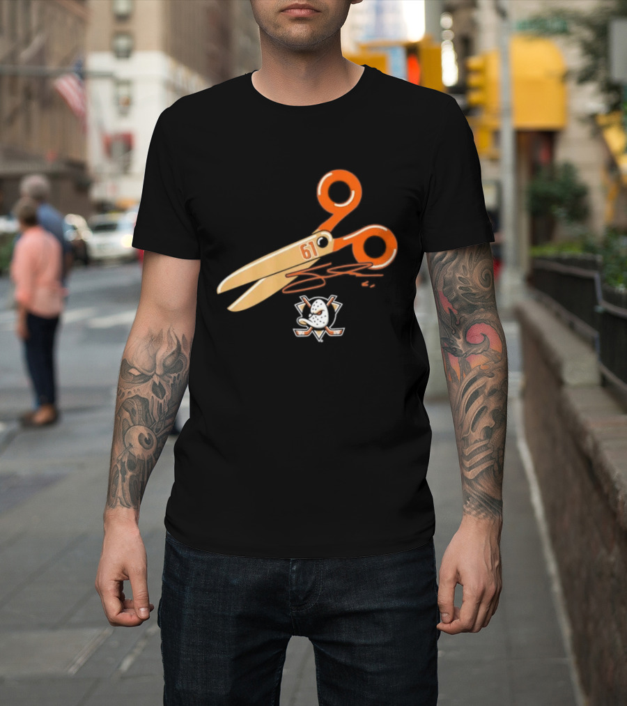 Cutter Gauthier Need To Cut It Scissors 61 Anaheim Ducks T-Shirt