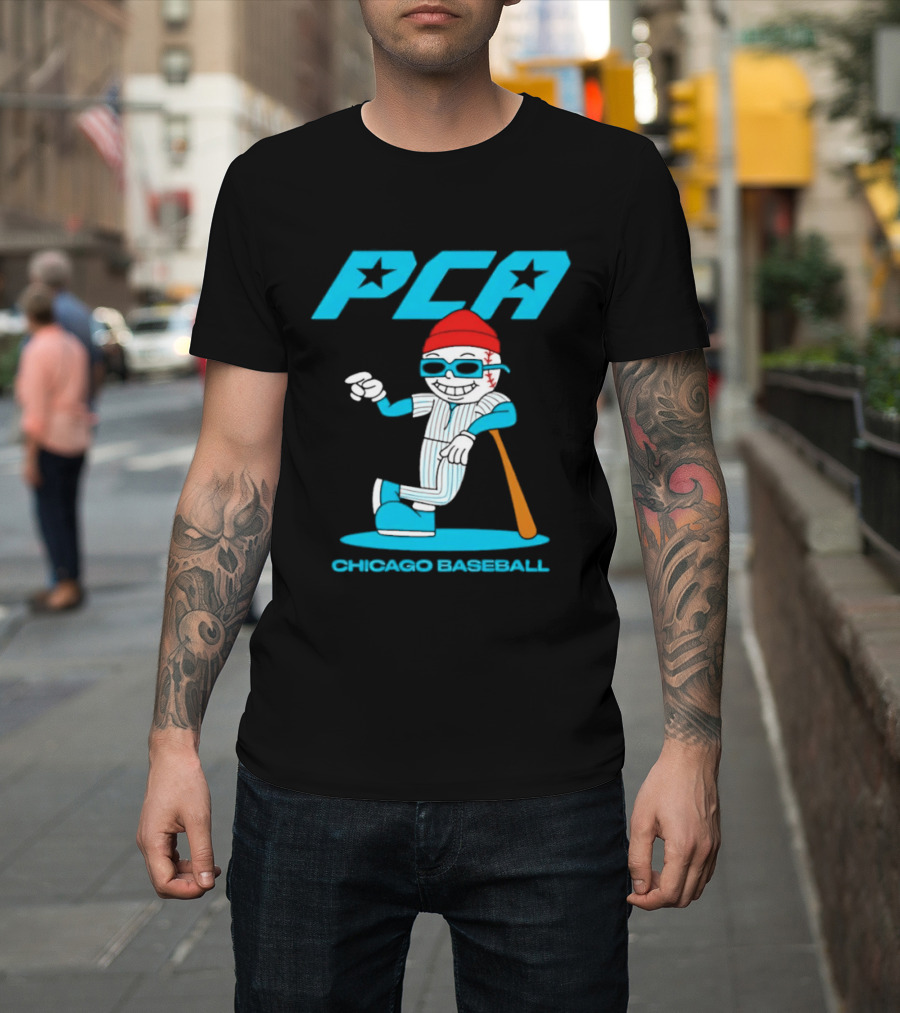 PCA Chicago Baseball Mascot With Bat And Cap T-Shirt