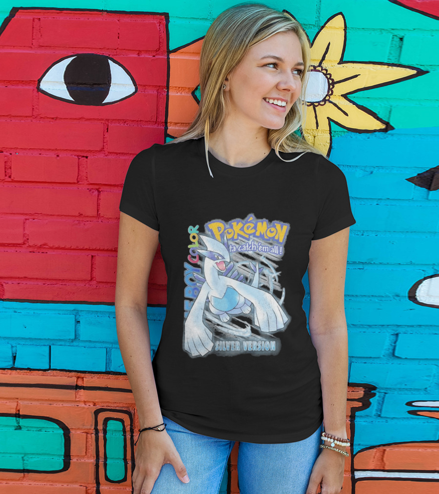 Pokémon Silver Version Game Boy Color Lugia Ta Catch 'Em All T-Shirt