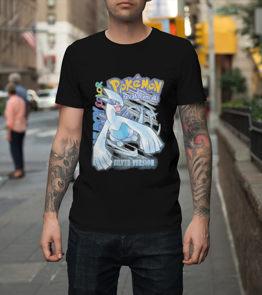 Pokémon Silver Version Game Boy Color Lugia Ta Catch 'Em All T-Shirt