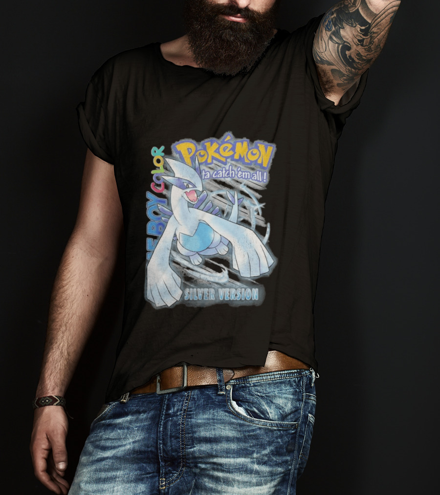 Pokémon Silver Version Game Boy Color Lugia Ta Catch 'Em All T-Shirt