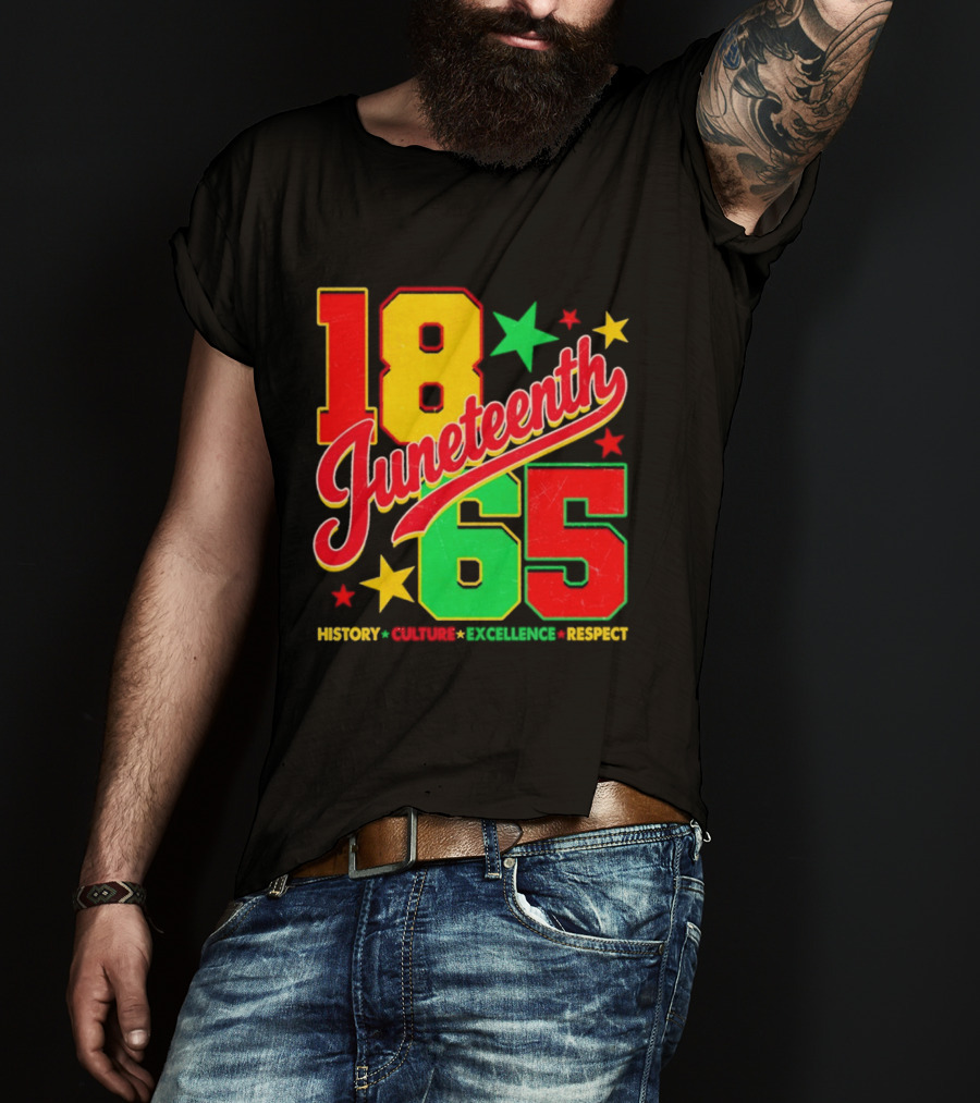 18 Juneteenth 65 History Culture Excellence Respect T-Shirt