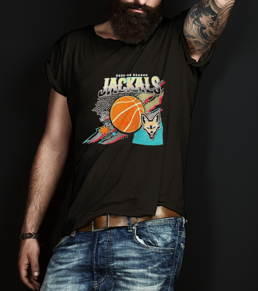 2025 26 Season Jackals Basketball Team With Fox And Starburst T-Shirt