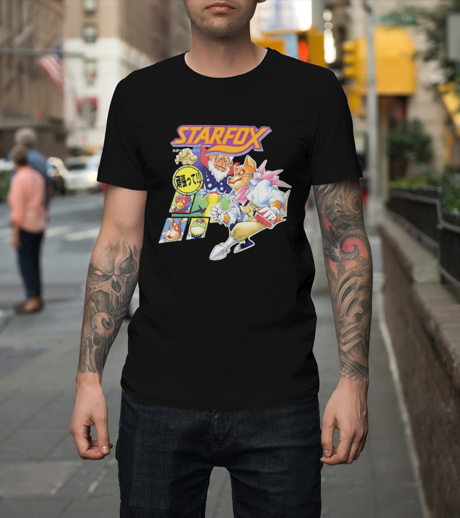 Starfox Japanese Kanji Manga Style Characters T-Shirt