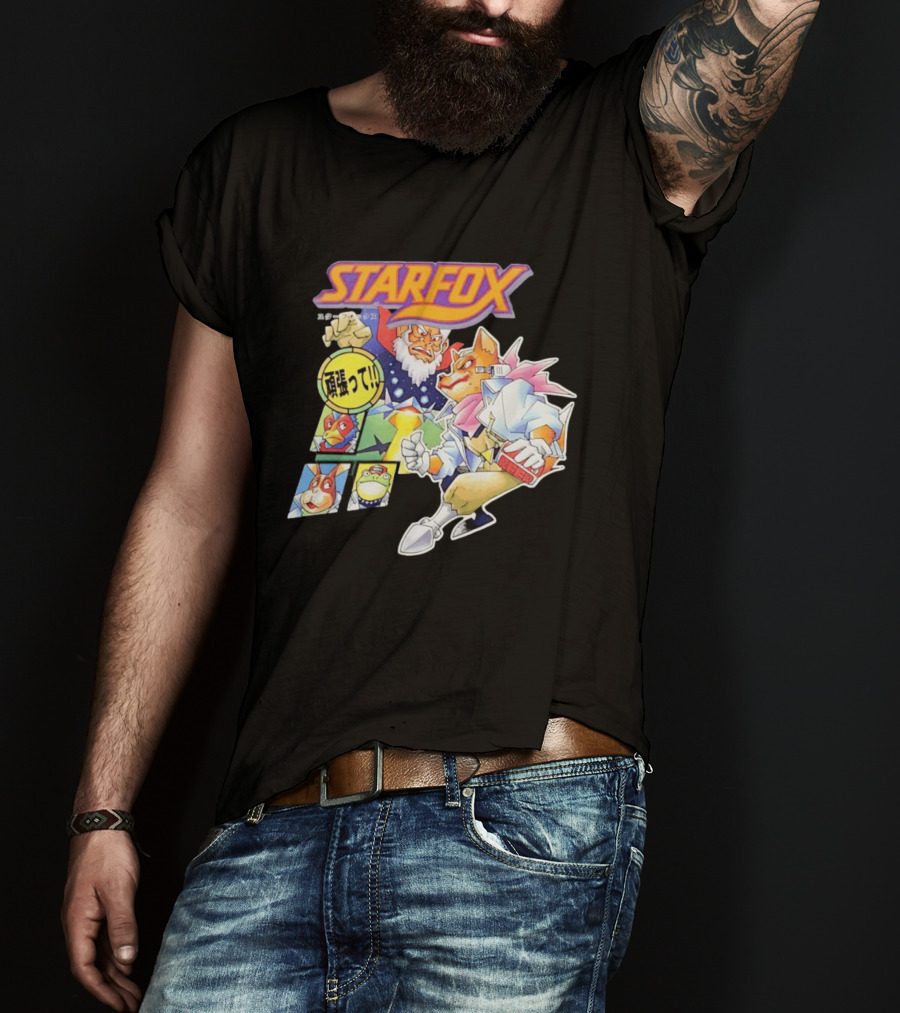 Starfox Japanese Kanji Manga Style Characters T-Shirt