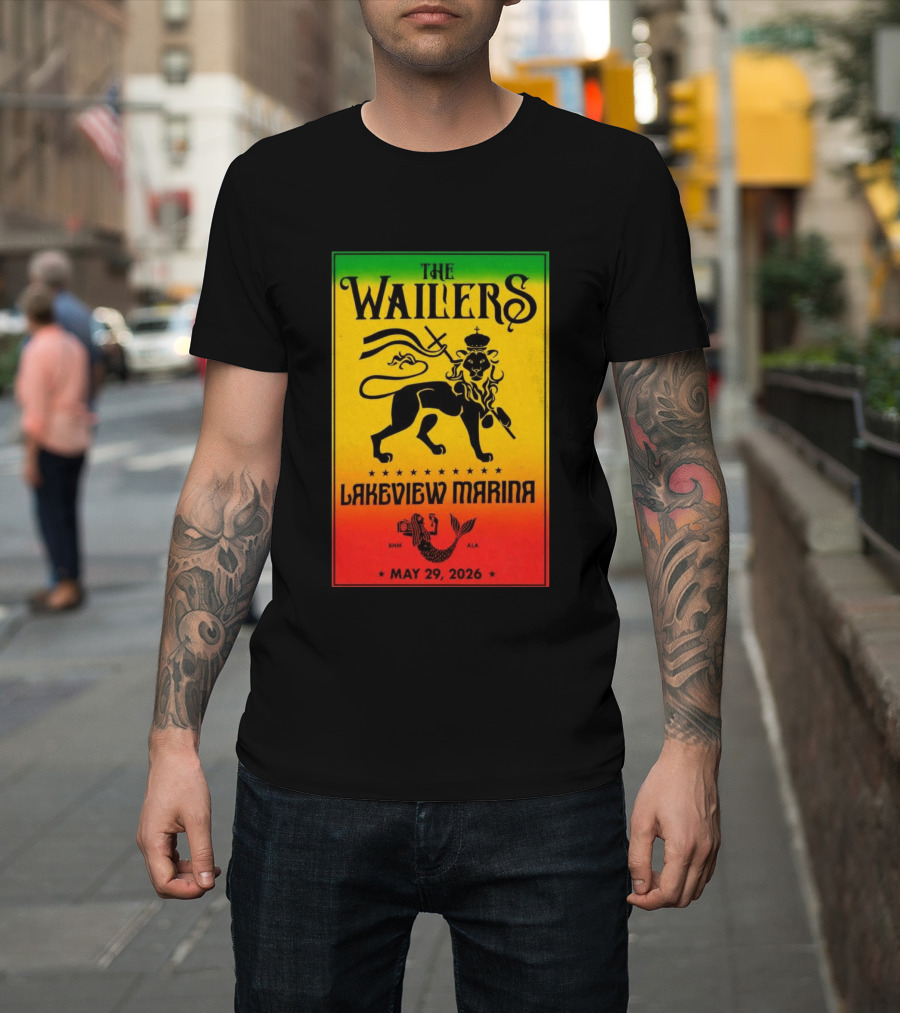 The Wailers Lakeview Marina Birmingham AL May 29 2026 Lion And Mermaid T-Shirt