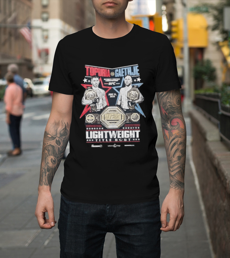 Topuria Vs Gaethje UFC Lightweight Title Bout June 14 2026 Championship T-Shirt