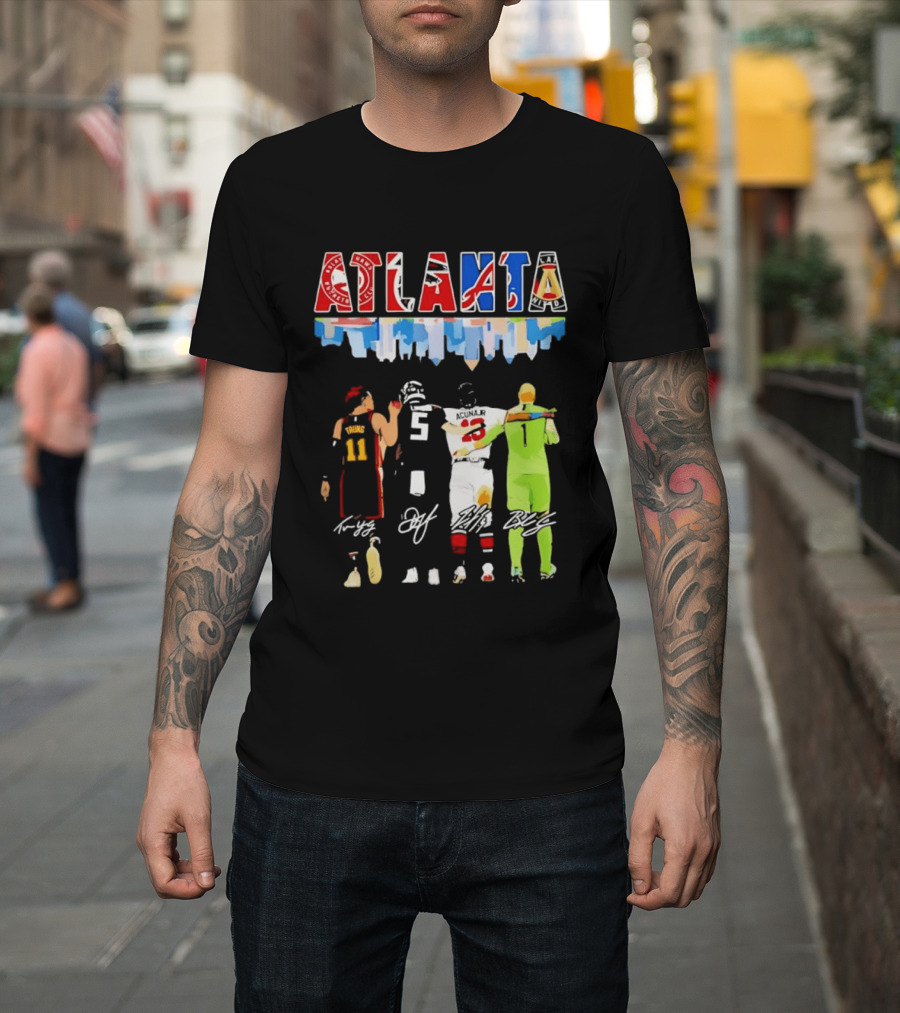 Atlanta Sports Trae Young Ronald Acuña Jr Hawks Falcons Braves United FC NBA MLB MLS T-Shirt