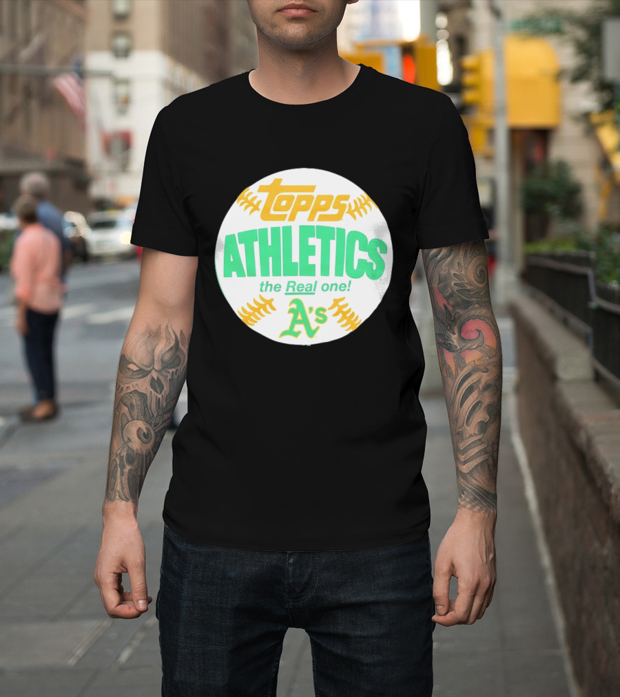 Topps Athletics The Real One A's Baseball T-Shirt