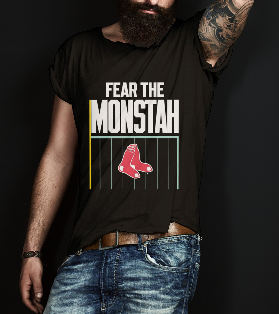 Boston Red Sox Fear The Monstah Major League Baseball Green Monster T-Shirt