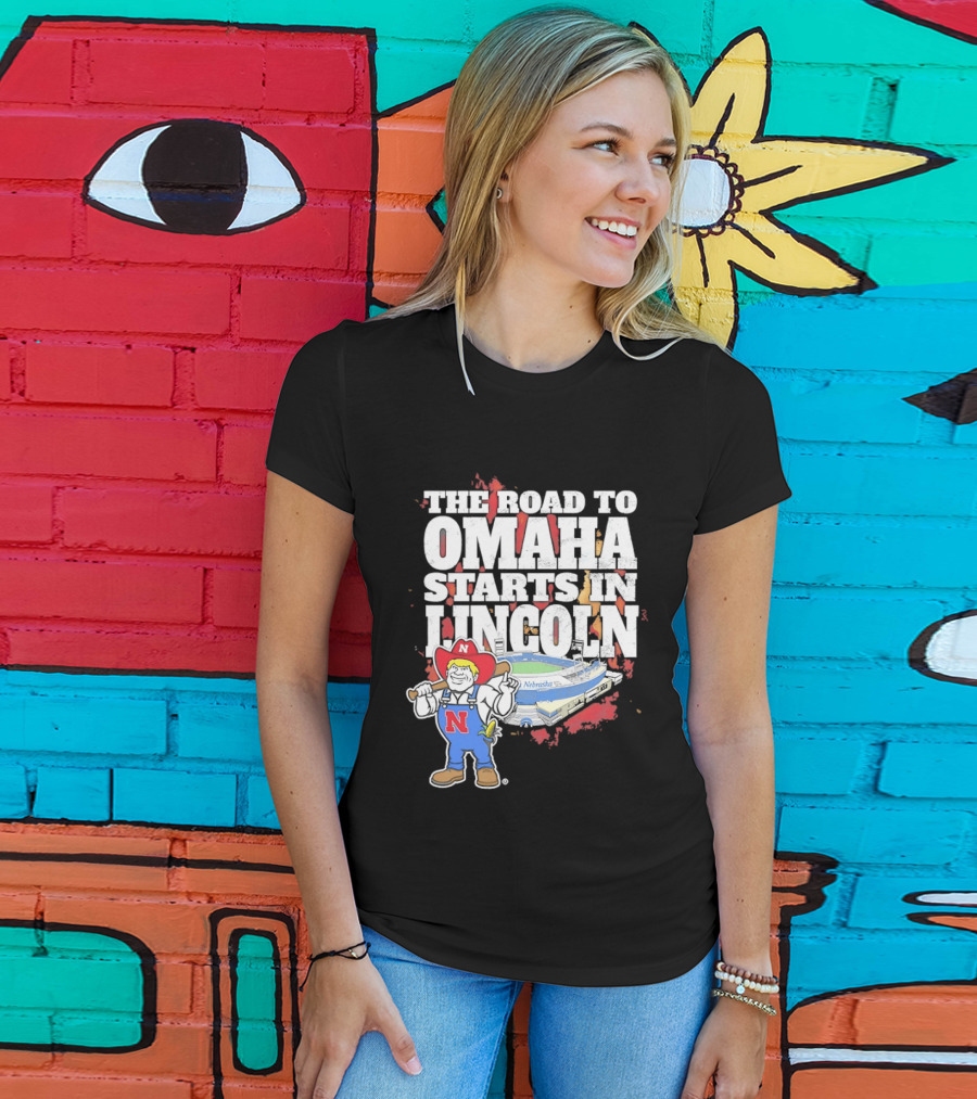 Herbie Husker Cornhuskers Road To Omaha Lincoln Nebraska Stadium T-Shirt