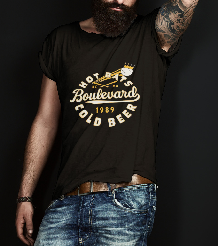 Kansas City Royals Boulevard Hot Bats KC MO Cold Beer 1989 T-Shirt