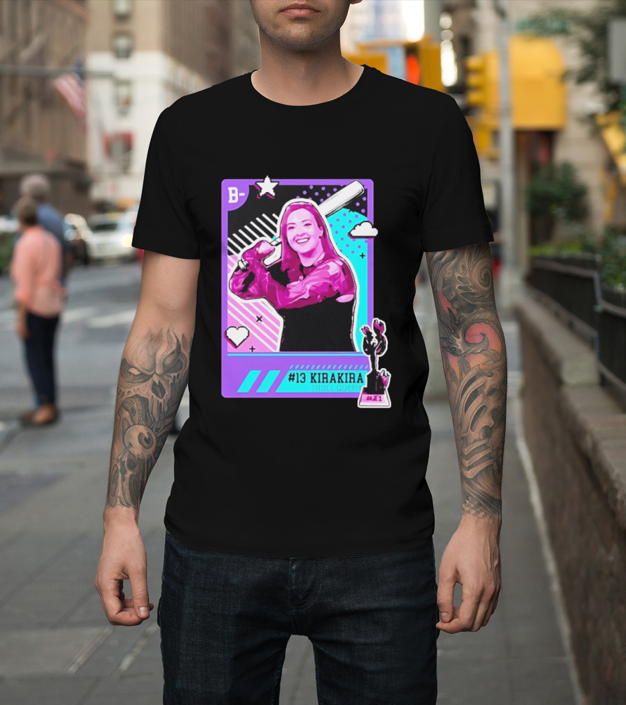 B Kirakira Troll Queen 13 X1 Star Baseball Player Card T-Shirt