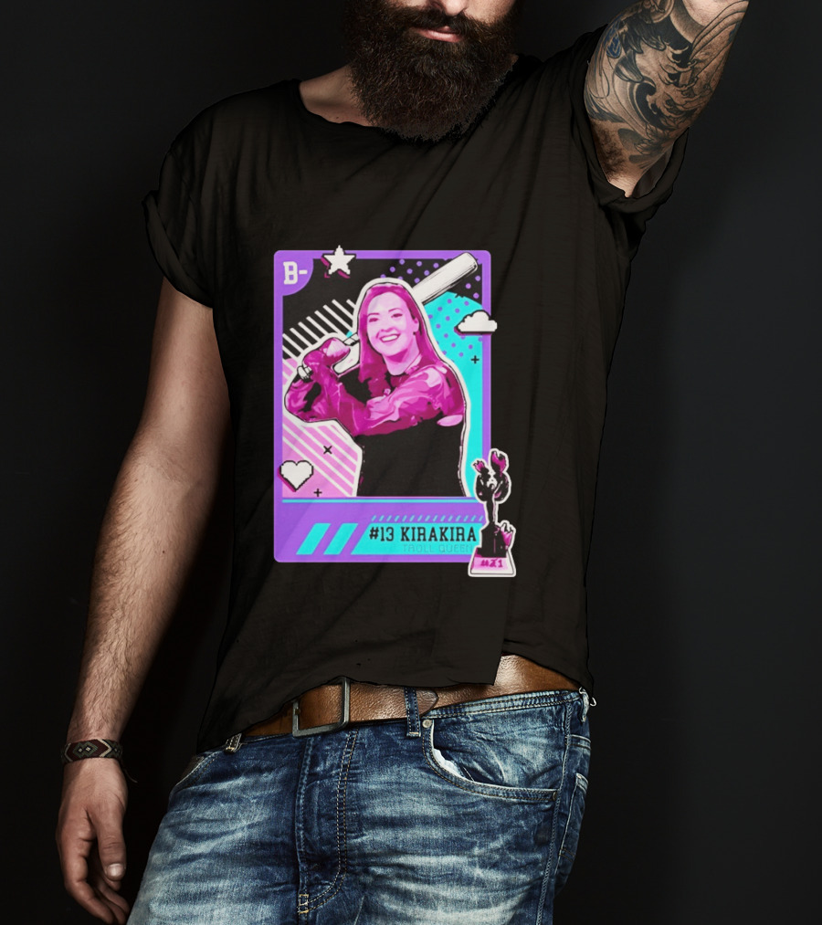 B Kirakira Troll Queen 13 X1 Star Baseball Player Card T-Shirt