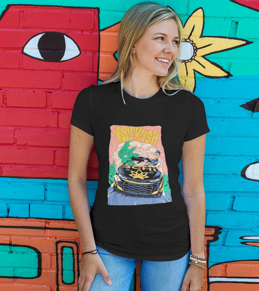 Kyle Kush NASCAR 8 3CHI Racing Car Cannabis T-Shirt