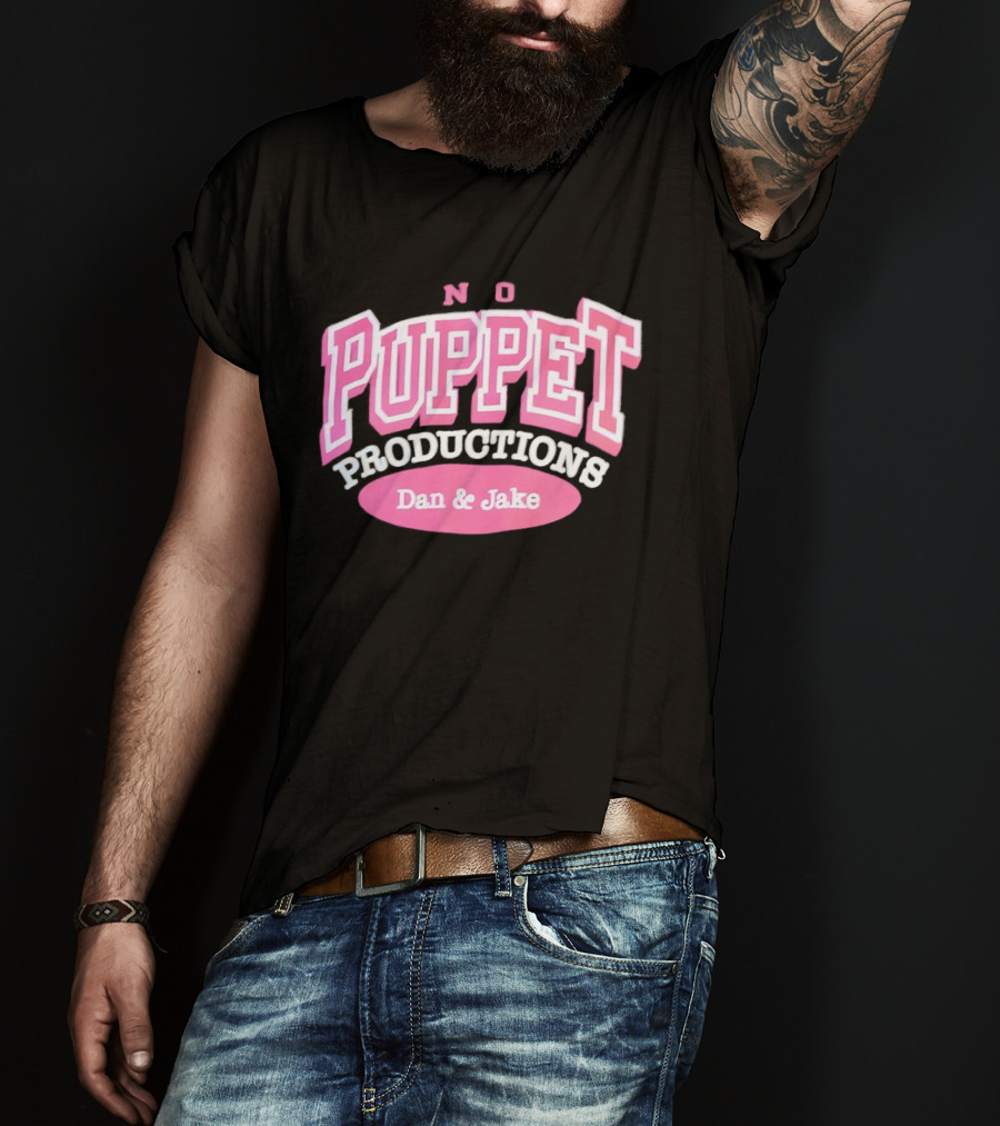 No Puppet Productions Dan & Jake Pink T-Shirt