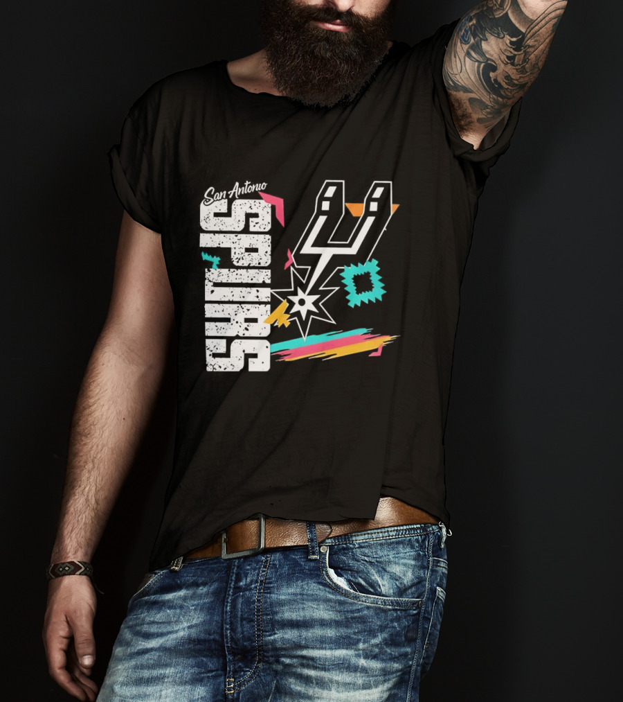 San Antonio Spurs Texas Basketball Retro Style NBA Team T-Shirt