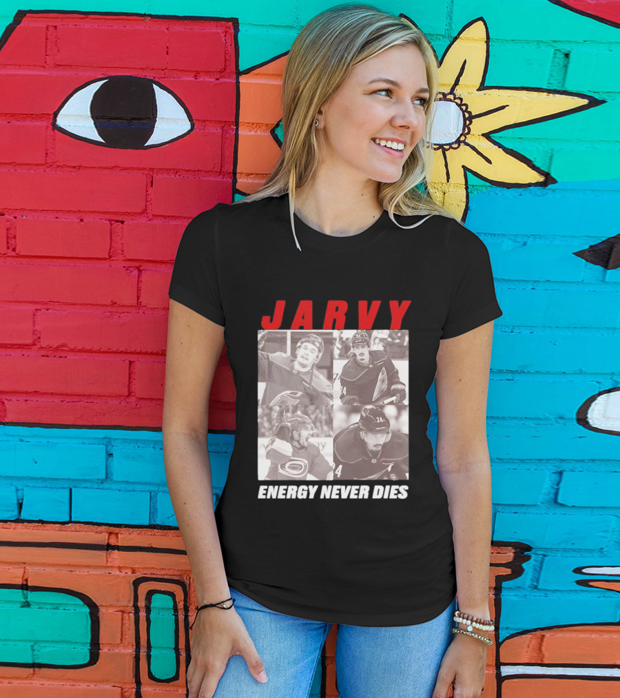 Seth Jarvis Jarvy Carolina Hurricanes Energy Never Dies T-Shirt