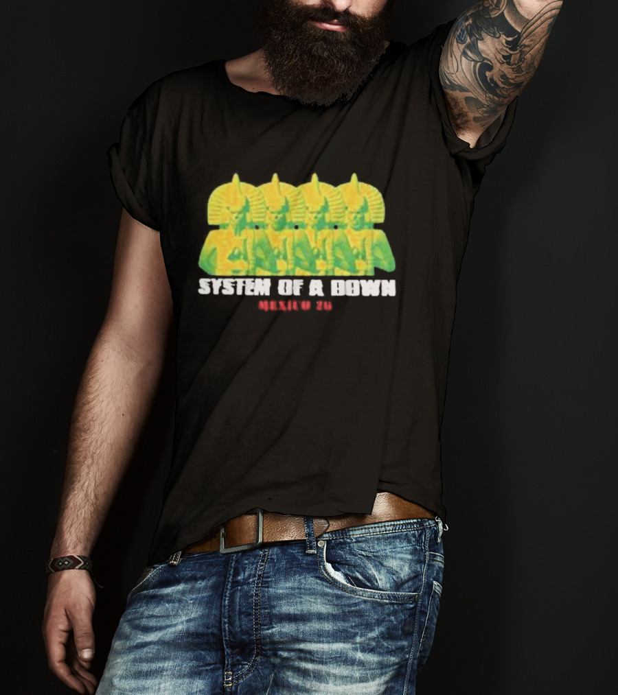Original System Of A Down Pharaohs CDMX Mexico 2026 Event Estadio GNP Seguros May 27 28 T-Shirt