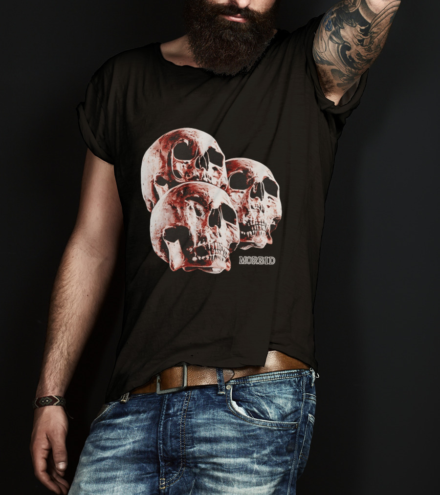 Skulls Skeleton Bones Cranium Head Anatomy Morbid Horror Death Mortality Macabre Incognito T-Shirt