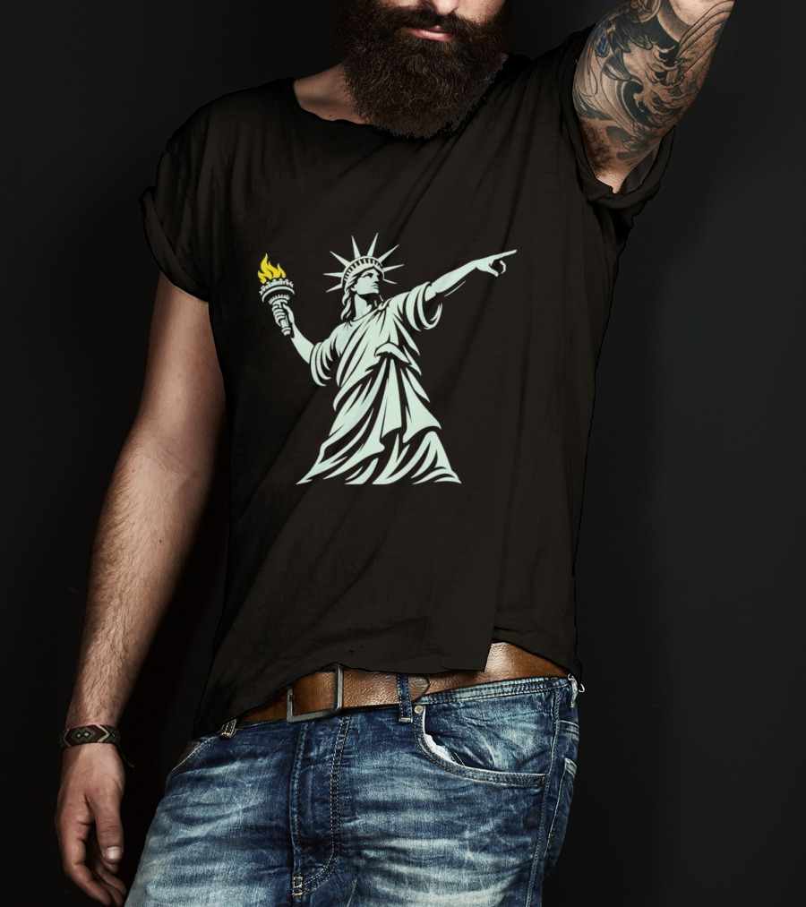 Statue Of Liberty Pointing Torch Of Freedom For Justice T-Shirt