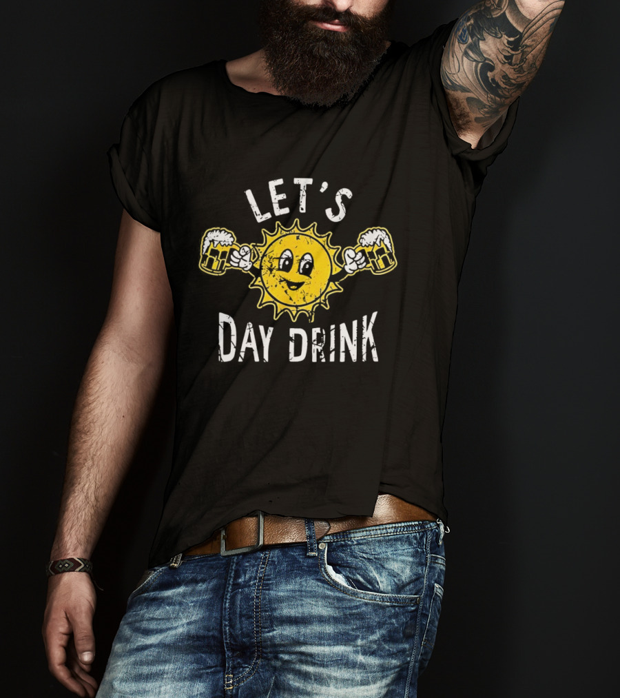 Sun Holding Beer S Let's Day Drink T-Shirt