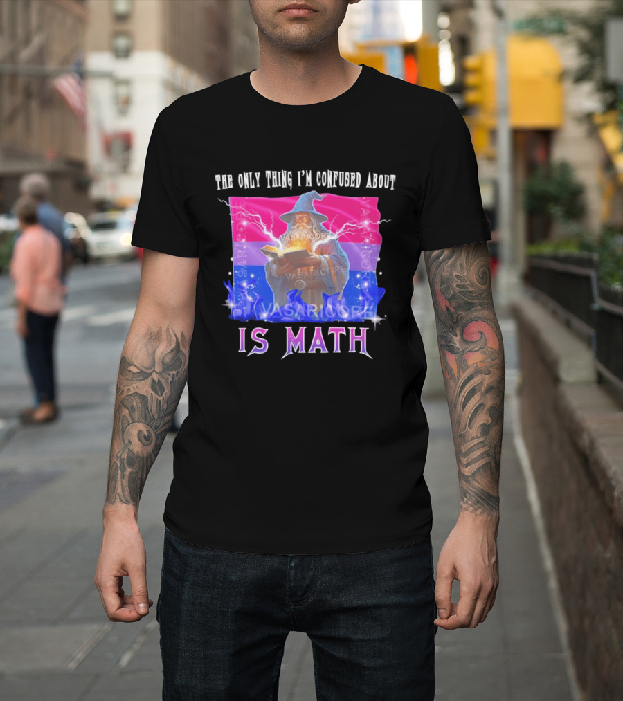 Bisexual Confused About Math Wizard With Flag T-Shirt