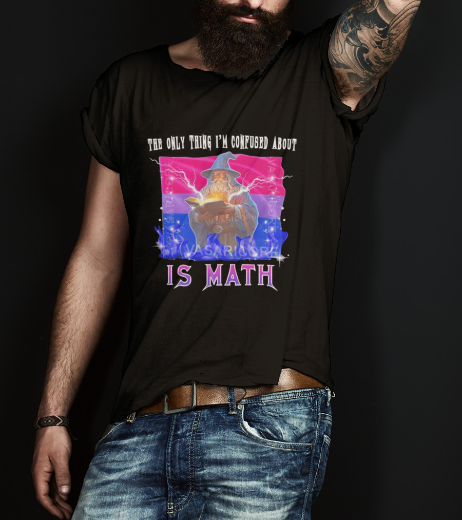Bisexual Confused About Math Wizard With Flag T-Shirt