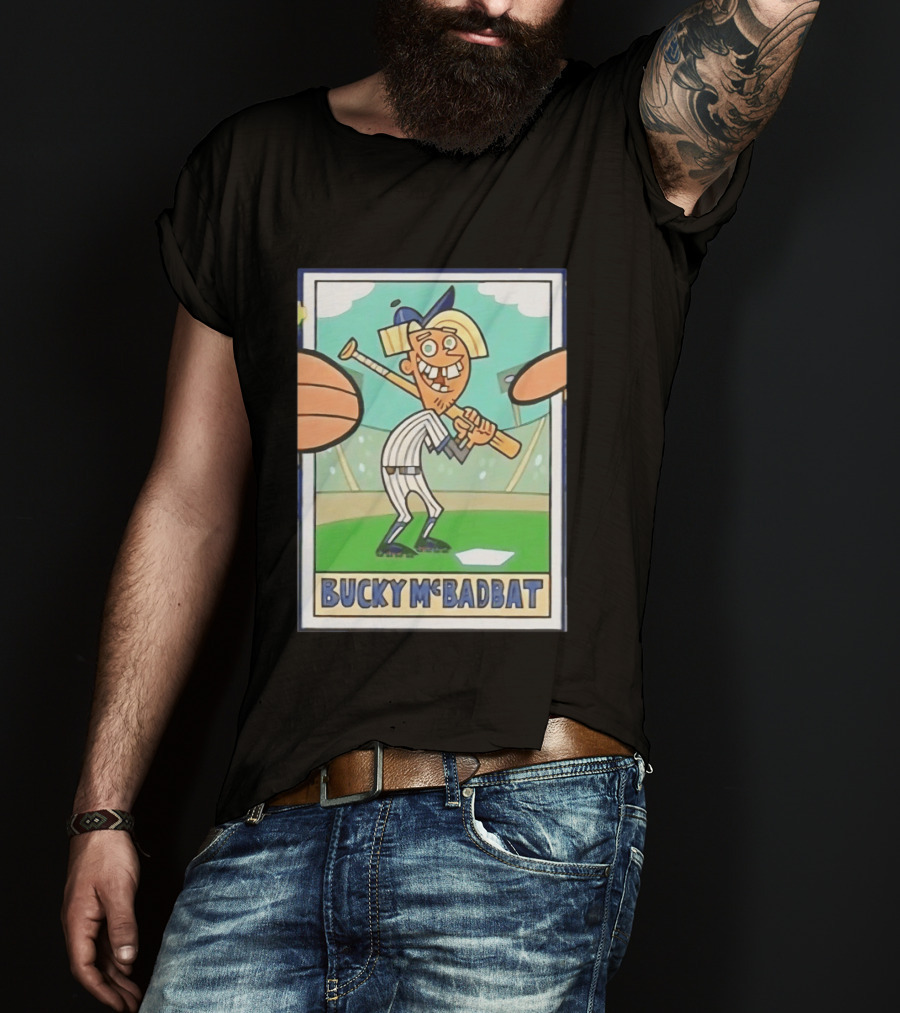 Bucky McBadbat Baseball Card The Fairly OddParents Trading Cards T-Shirt