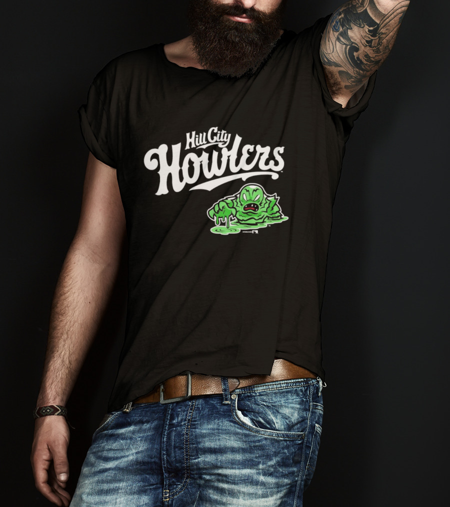 Hill City Howlers Swamp Monster Green Creature T-Shirt
