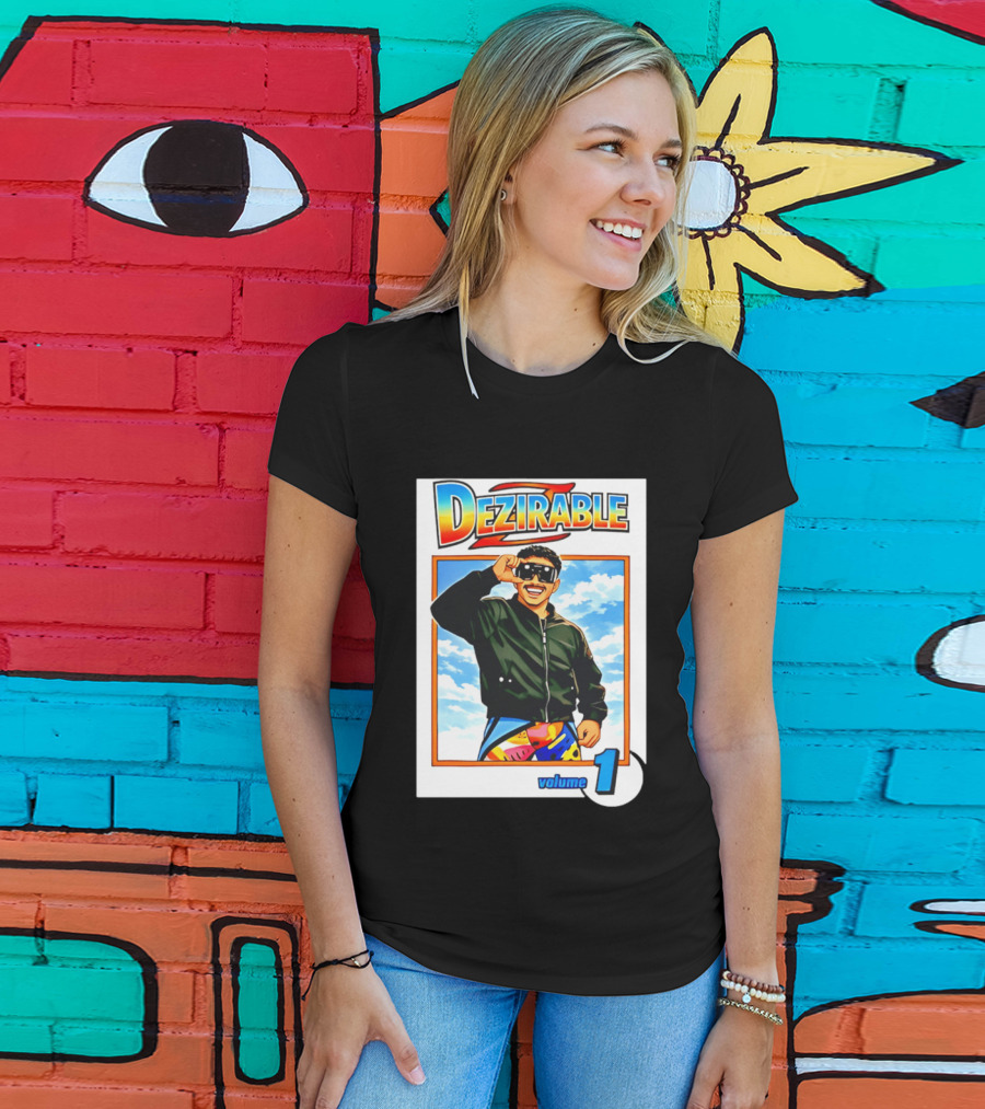 Dezirable Volume 1 Manga Cover Retro Style Sunglasses Colorful T-Shirt