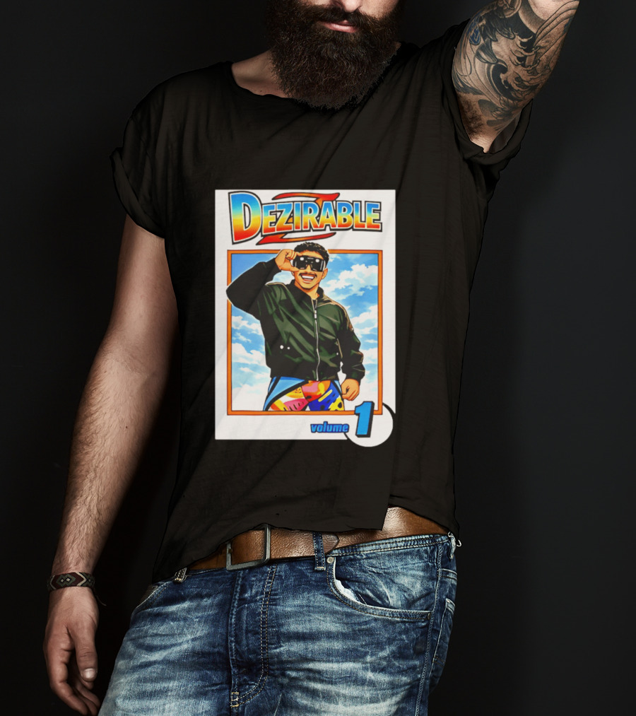 Dezirable Volume 1 Manga Cover Retro Style Sunglasses Colorful T-Shirt