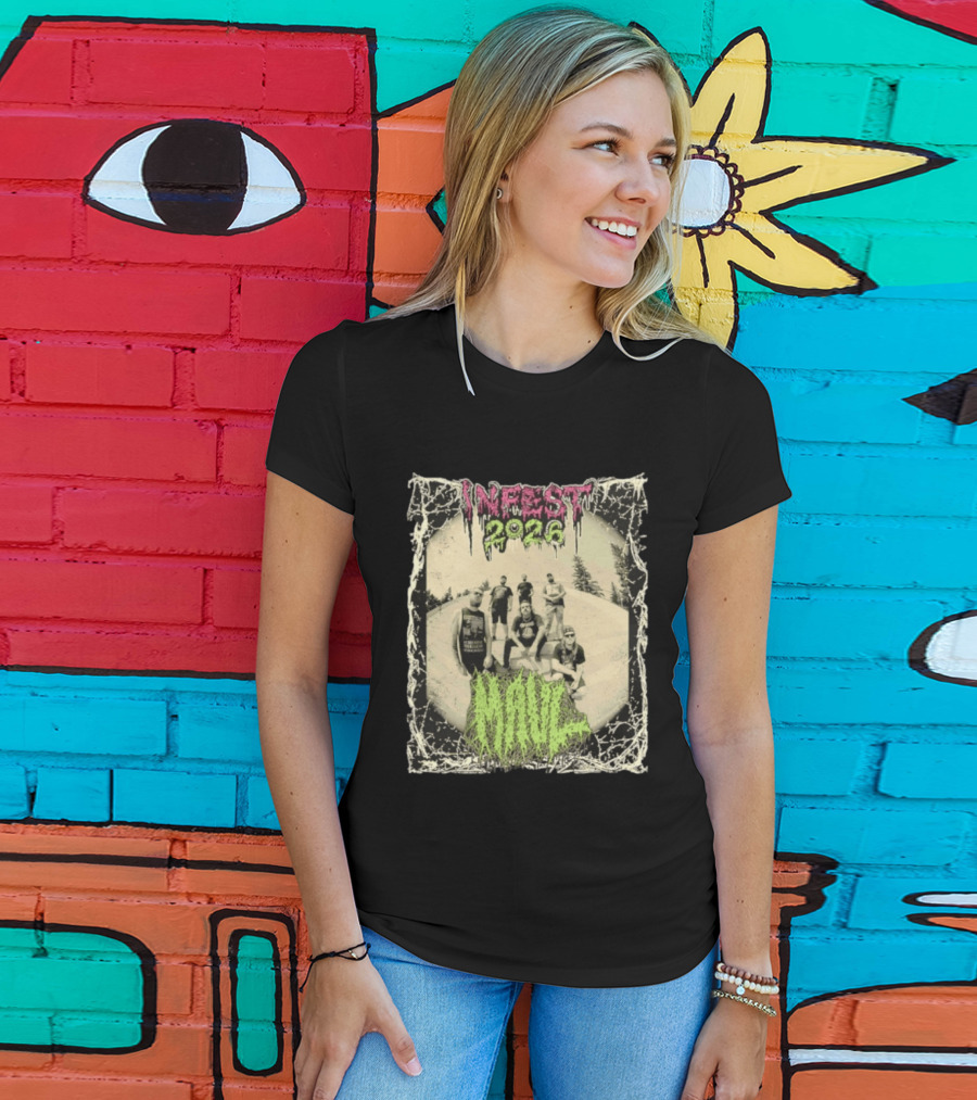 Infest 2026 Maul Old School Death Metal Band Vintage Aesthetic T-Shirt