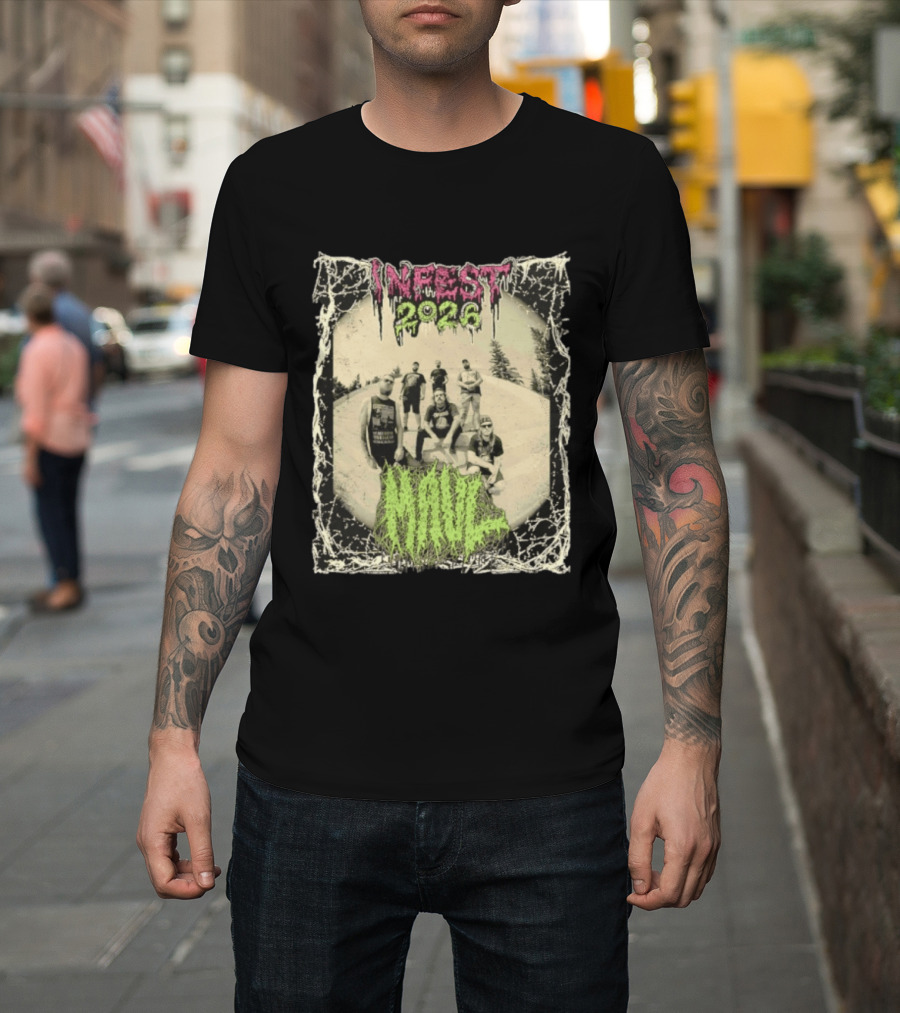 Infest 2026 Maul Old School Death Metal Band Vintage Aesthetic T-Shirt