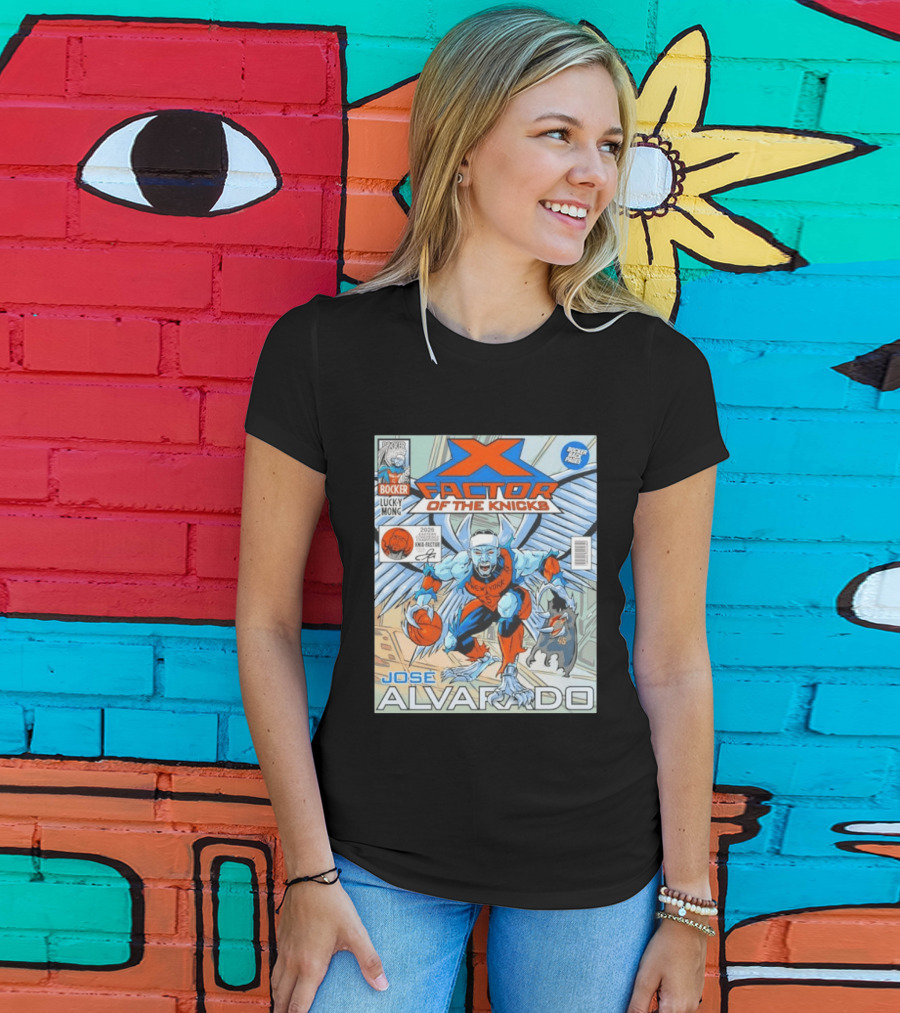 Knicks Jose Alvarado X Factor Comic Style New York Basketball Player T-Shirt