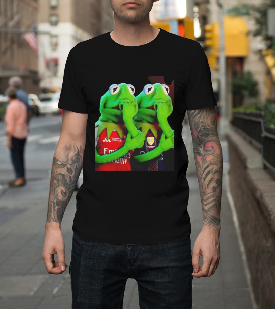 Kermit The Frog Thinking Arsenal Paris Saint Germain Final Budapest Emirates Groupama 2023 T-Shirt