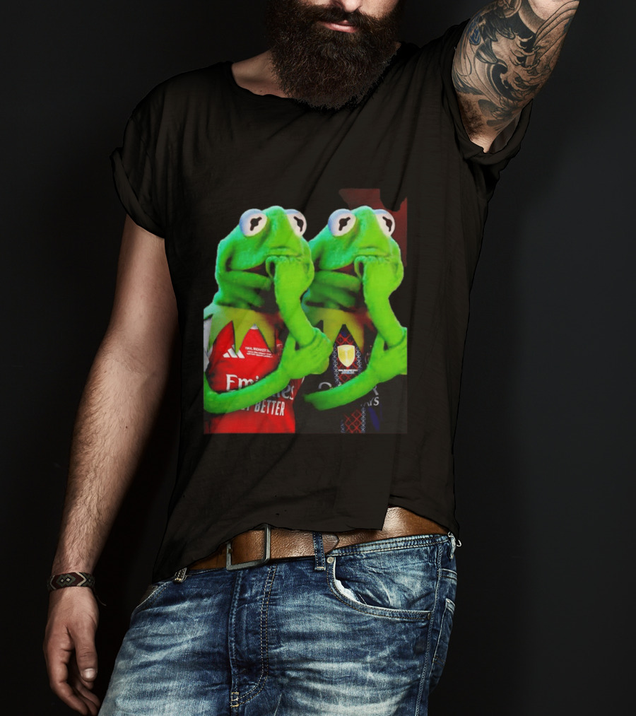 Kermit The Frog Thinking Arsenal Paris Saint Germain Final Budapest Emirates Groupama 2023 T-Shirt