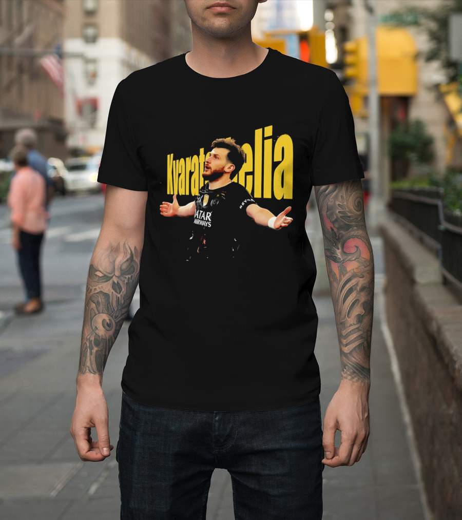Paris Saint Germain Qatar Airways Kvaratskhelia T-Shirt
