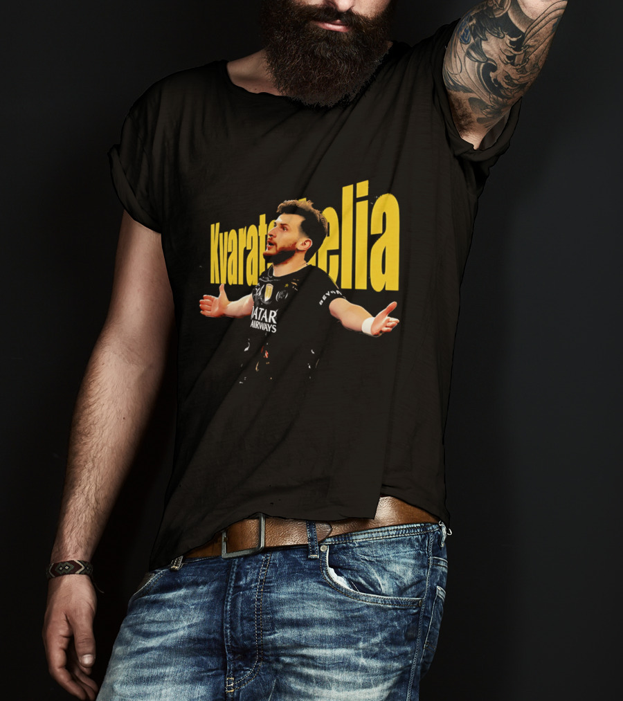 Paris Saint Germain Qatar Airways Kvaratskhelia T-Shirt