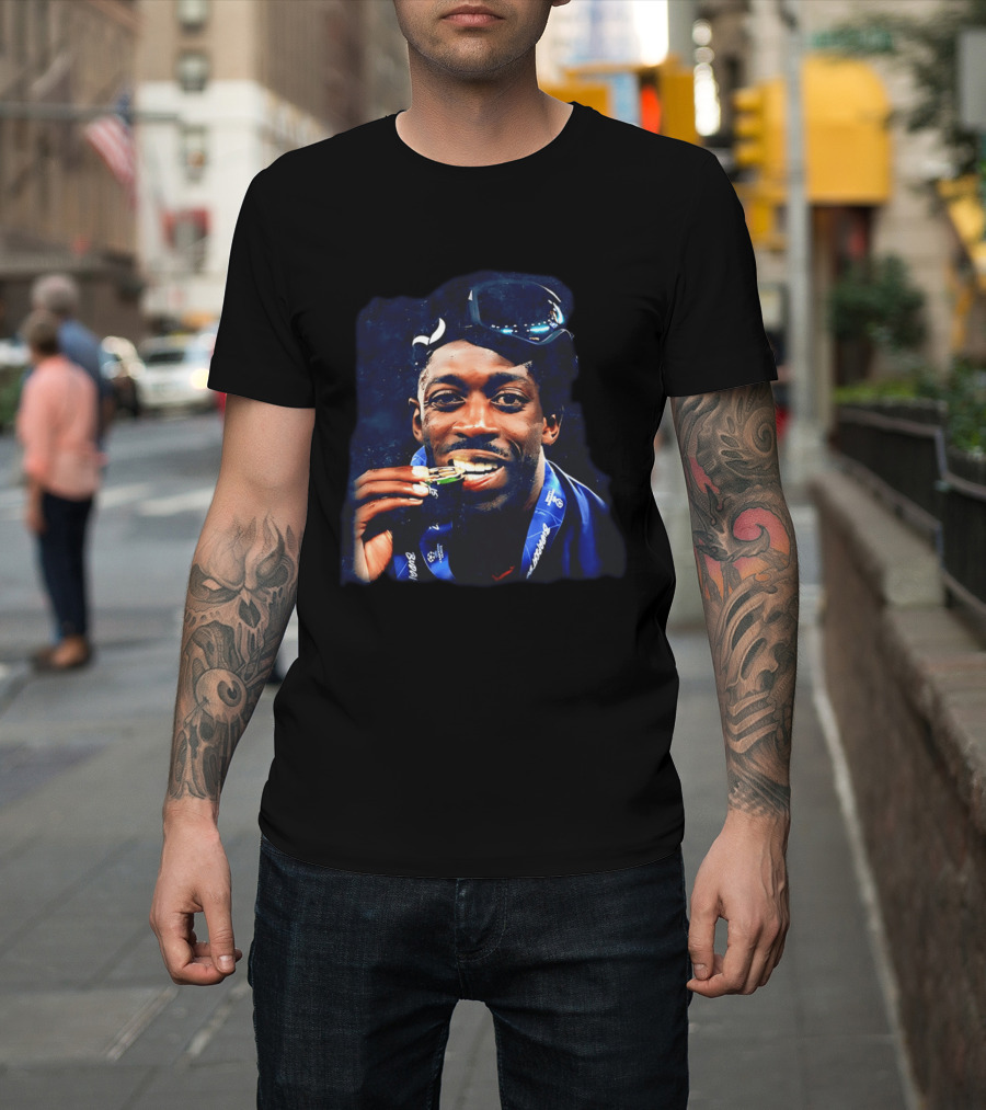 Paris Saint Germain Ousmane Dembele Biting Medal Celebration T-Shirt