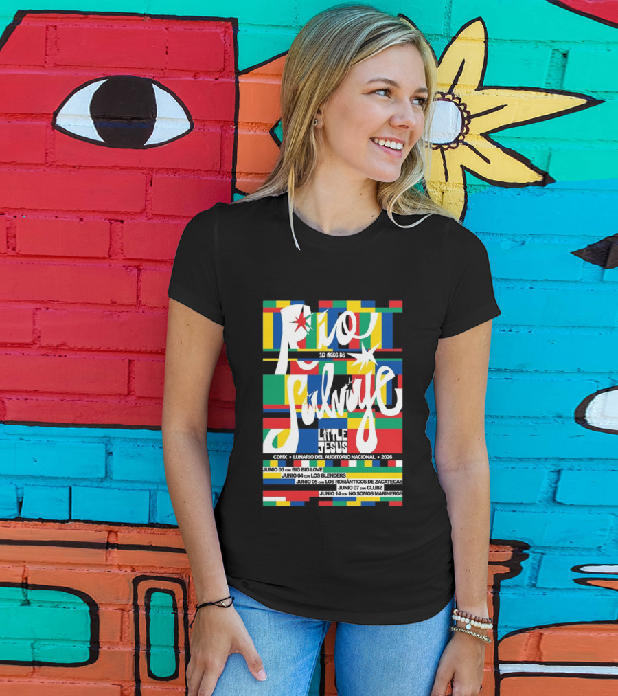 Río Salvaje 10 Años De Little Jesus CDMX Lunario Del Auditorio Nacional 2026 T-Shirt