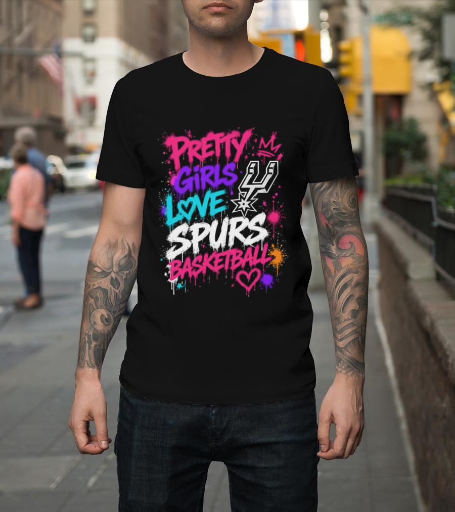 Pretty Girls Love Spurs Basketball San Antonio Spurs T-Shirt