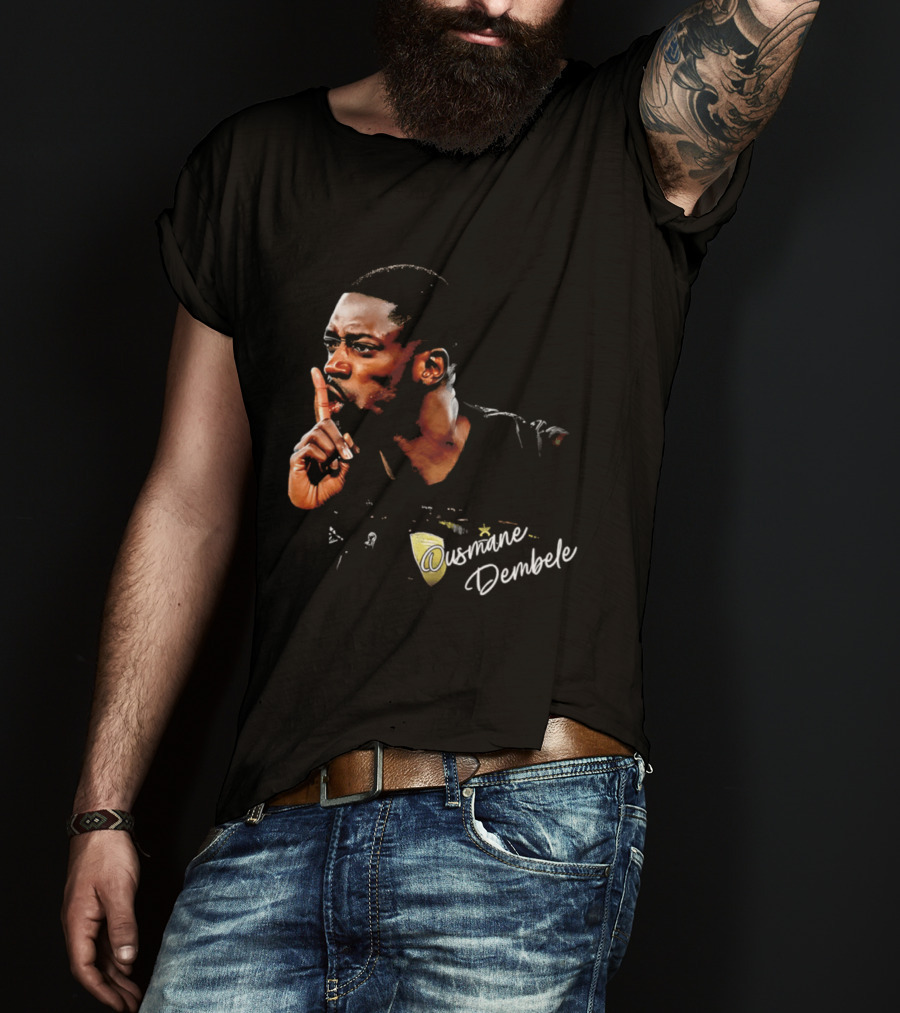 Ousmane Dembele Shhh Gesture PSG Soccer Star T-Shirt