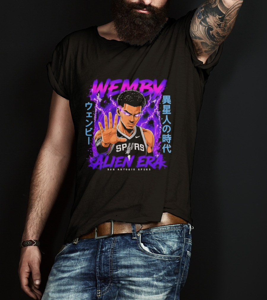 San Antonio Spurs Wemby Wembanyama Alien Era Iseijin No Jidai T-Shirt