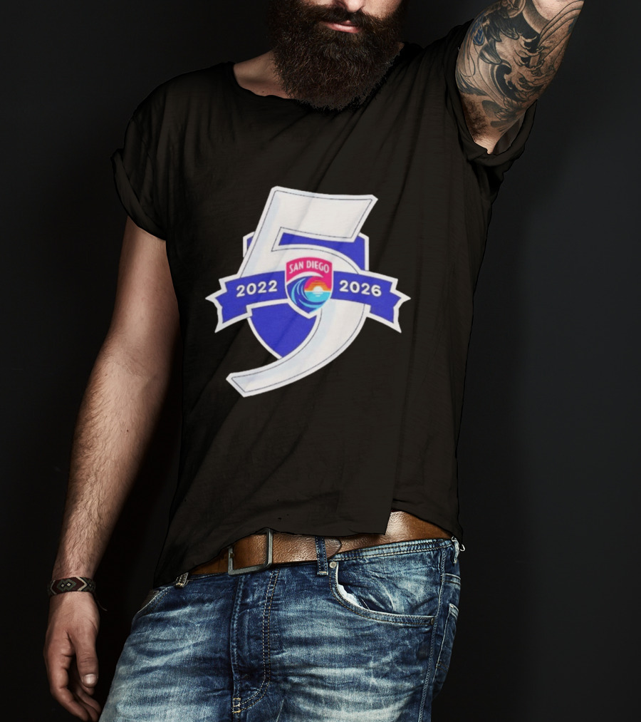 San Diego Wave FC 5 Year Anniversary 2022 2026 T-Shirt